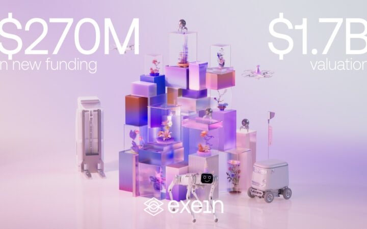 Exein vira unicórnio: capa oficial com robôs, drones e torre 3D anunciando US$ 270 mi e valuation de US$ 1,7 bi
