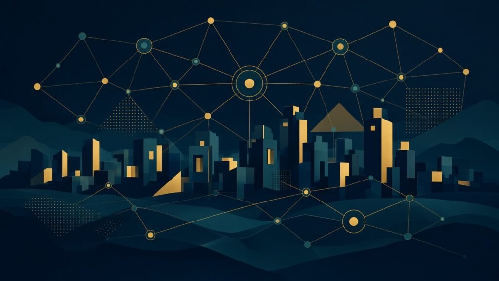 Gama House em abstrato: rede de nós e hub AI-first em São Paulo