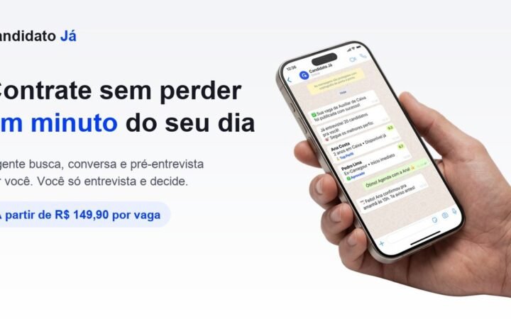 Candidato Já: recrutamento com IA da Gupy no WhatsApp para PME
