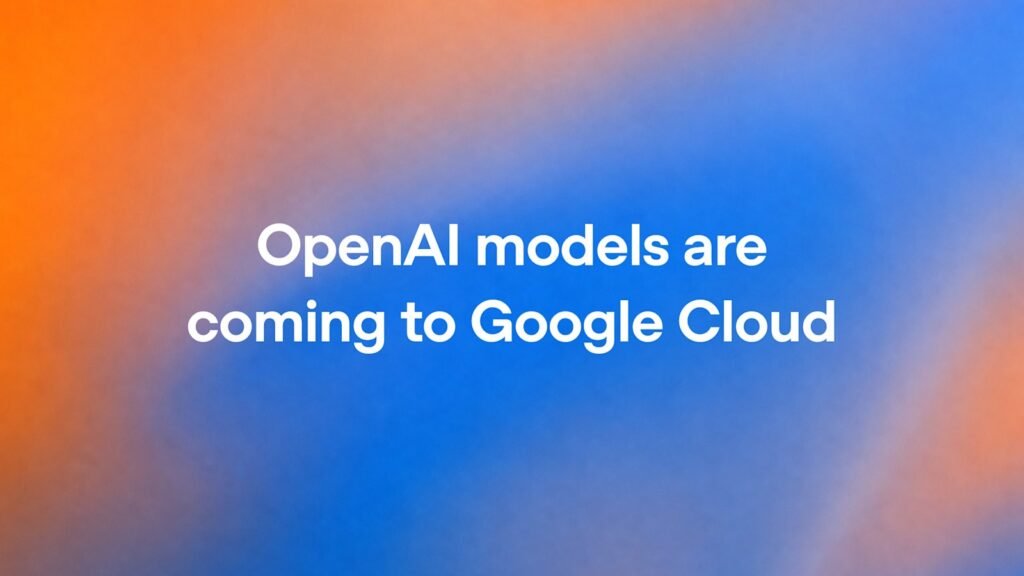 Arte de divulgação da OpenAI anunciando a chegada de seus modelos ao Google Cloud