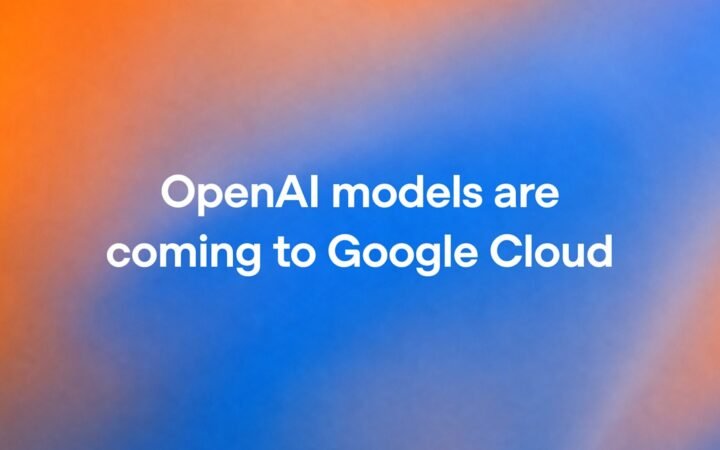Arte de divulgação da OpenAI anunciando a chegada de seus modelos ao Google Cloud
